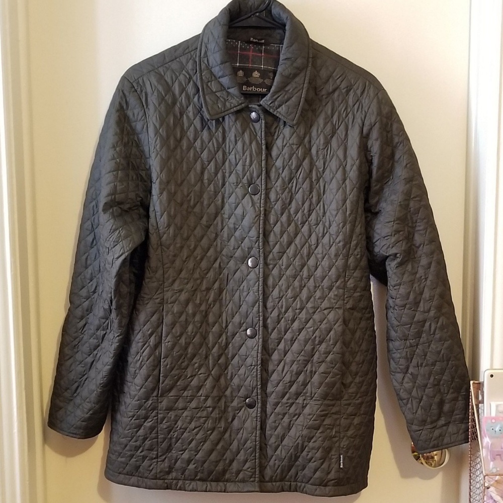 Barbour green jacket!